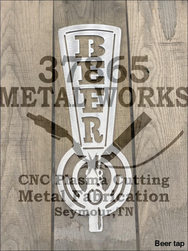 Beer Tap Metal Sign