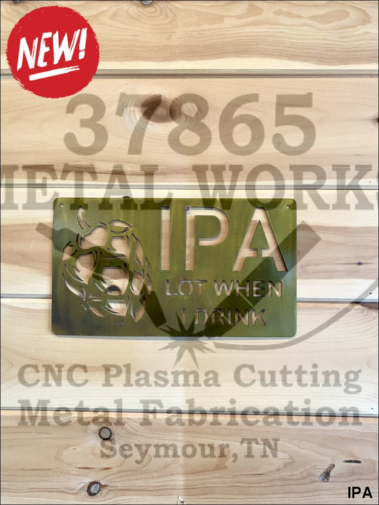 Ipa Metal Sign