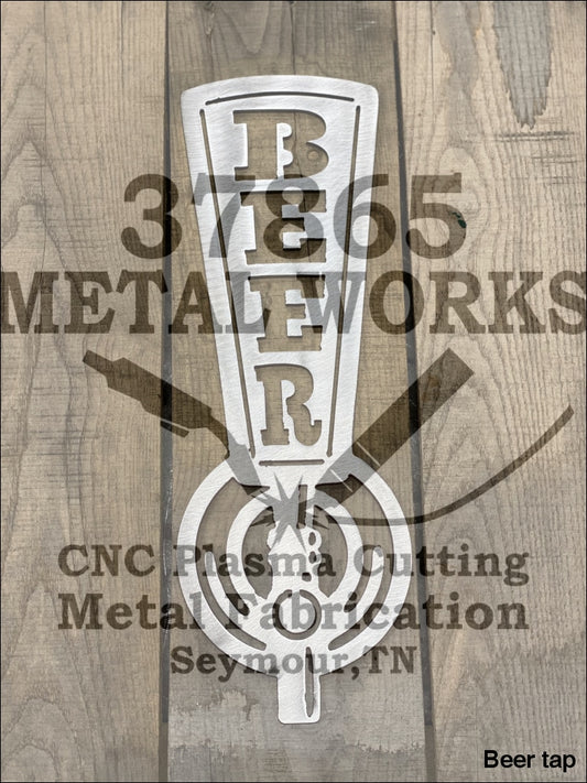 Beer Tap Metal Sign